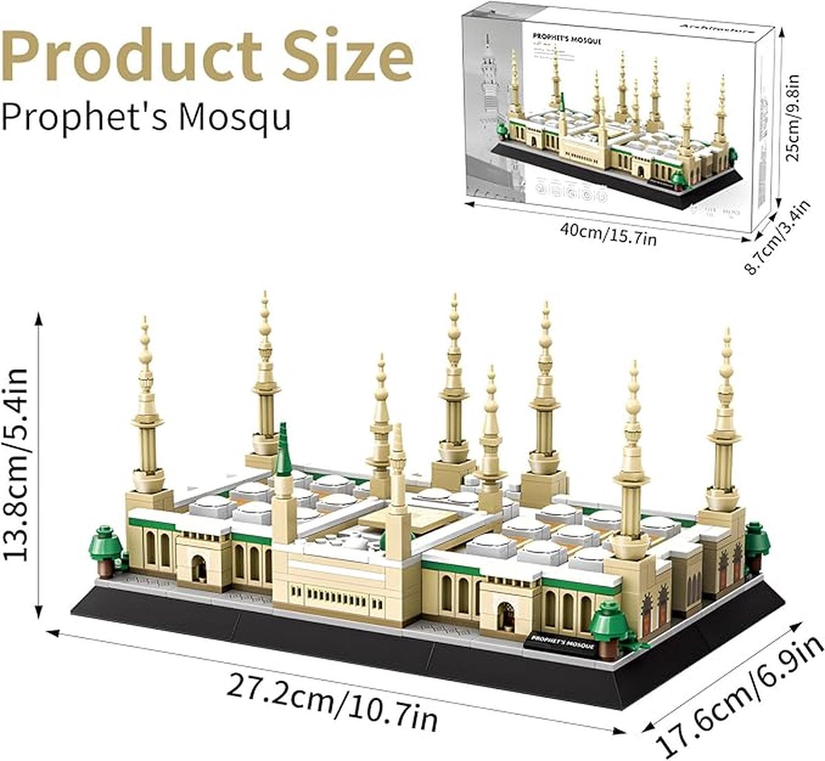 Jeu De Construction – Masjid Nabawi – Mosquée Du Prophète – 594 Blocs - Librairie Al Minhaj