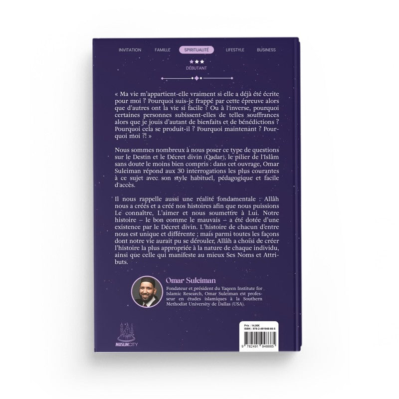 Pourquoi Moi ? – 30 Pistes Pour Comprendre Notre Destin – Omar Suleiman – MuslimCity - Librairie Al Minhaj