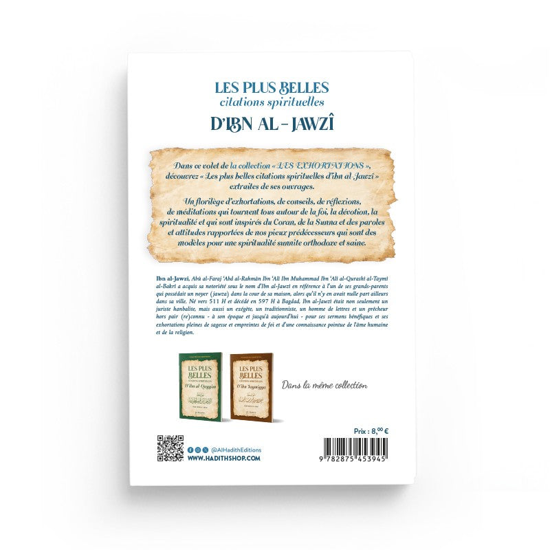 Les Plus Belles Citations Spirituelles D’Ibn Al-Jawzî – Sâlih Ahmad Al-Shâmî – Éditions Al-Hadîth - Librairie Al Minhaj