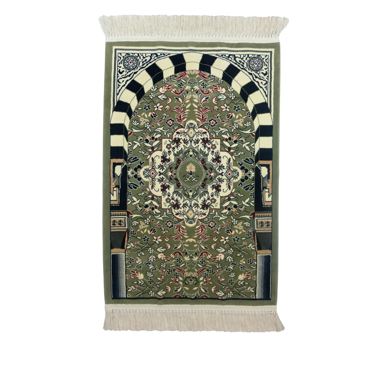 Tapis De Prière Riyadh Al Salihyen – Couleur Vert – Velours Luxe