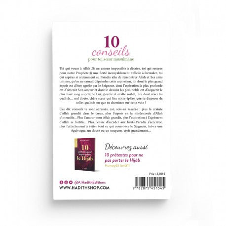 10 Conseils pour Toi Sœur Musulmane - Éditions Al-Hadîth - Librairie Al Minhaj