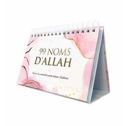 99 Noms d'Allah - Mieux Le Connaître pour Mieux L'Adorer - Calendrier Chevalet Rose - Al-Hadith - Librairie Al Minhaj