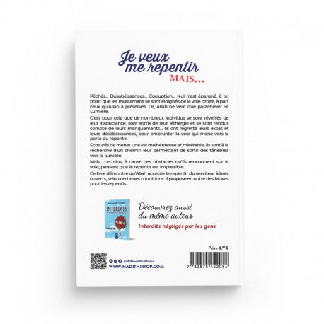 Je Veux Me Repentir Mais... - Muhammad Sâlih Al-Munajjid - Éditions Al Hadith - Librairie Al Minhaj