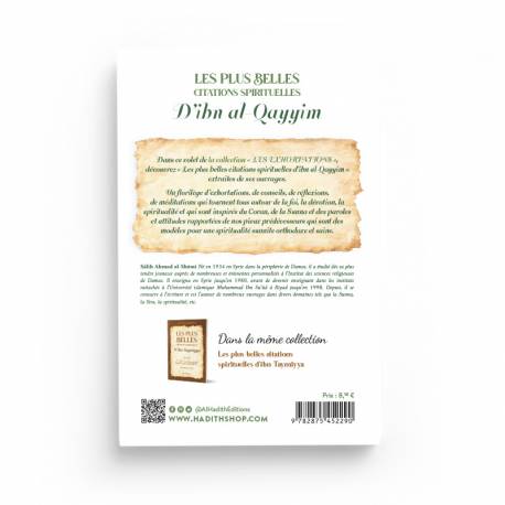 Les Plus Belles Citations Spirituelles d'Ibn Al-Qayyim - Sâlih Ahmad Al-Shâmî - Éditions Al-Hadîth - Librairie Al Minhaj
