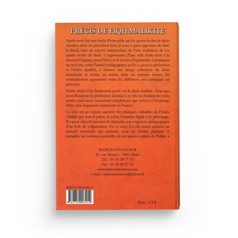 Précis De Fiqh Malikite - Les Pratiques Cultuelles ('IBÂDÂT) - CORENTIN PABIOT - Maison D'Ennour - Librairie Al Minhaj