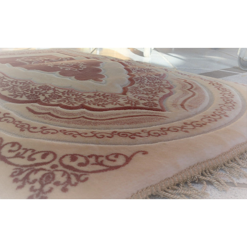 Photo de Tapis de Prière à Mémoire de Forme en Microfibre - Confort Orthopédique - Couleur Terracotta - Librairie Al Minhaj