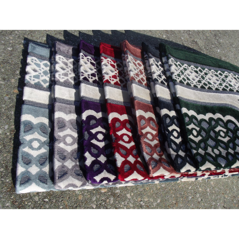 Tapis de Prière - Contour Géométrique - Couleur Rouge