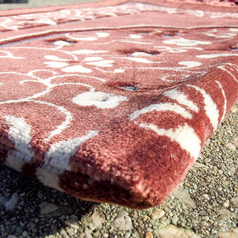 Tapis de Prière - Motif Jardin - Couleur Terracotta - Librairie Al Minhaj