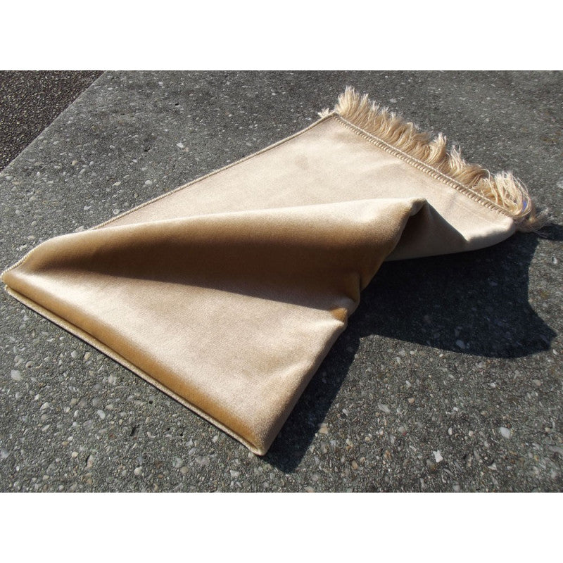 Tapis De Prière Velours Luxe Couleur Unie - BEIGE