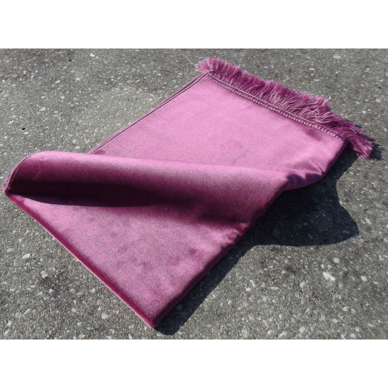 Tapis De Prière Velours Luxe Couleur Unie - ROSE TAMATIA