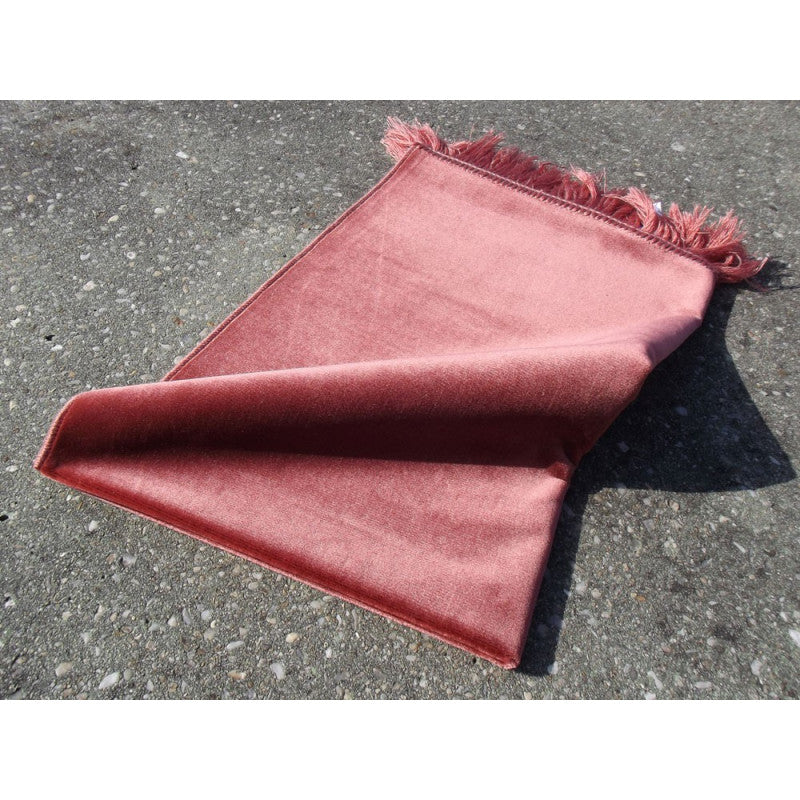 Tapis De Prière Velours Luxe Couleur Unie - TERRACOTTA - Librairie Al Huda