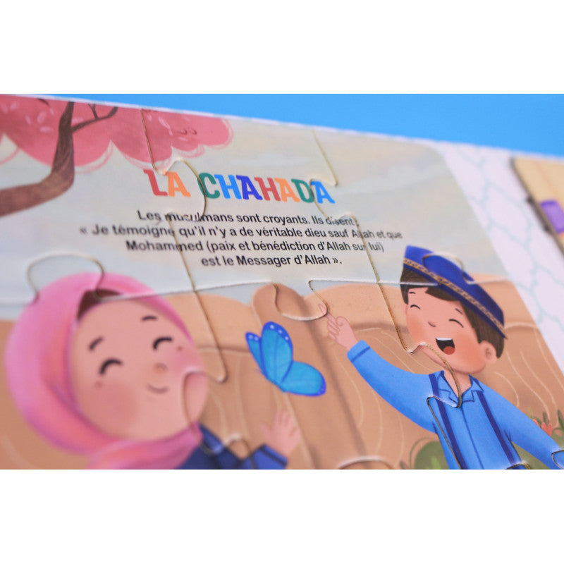 Livre Puzzle Magnétique : Les 5 Piliers De L'Islam (5 Puzzles Magnétiques En 1) - Sana Kids - Librairie Al Minhaj
