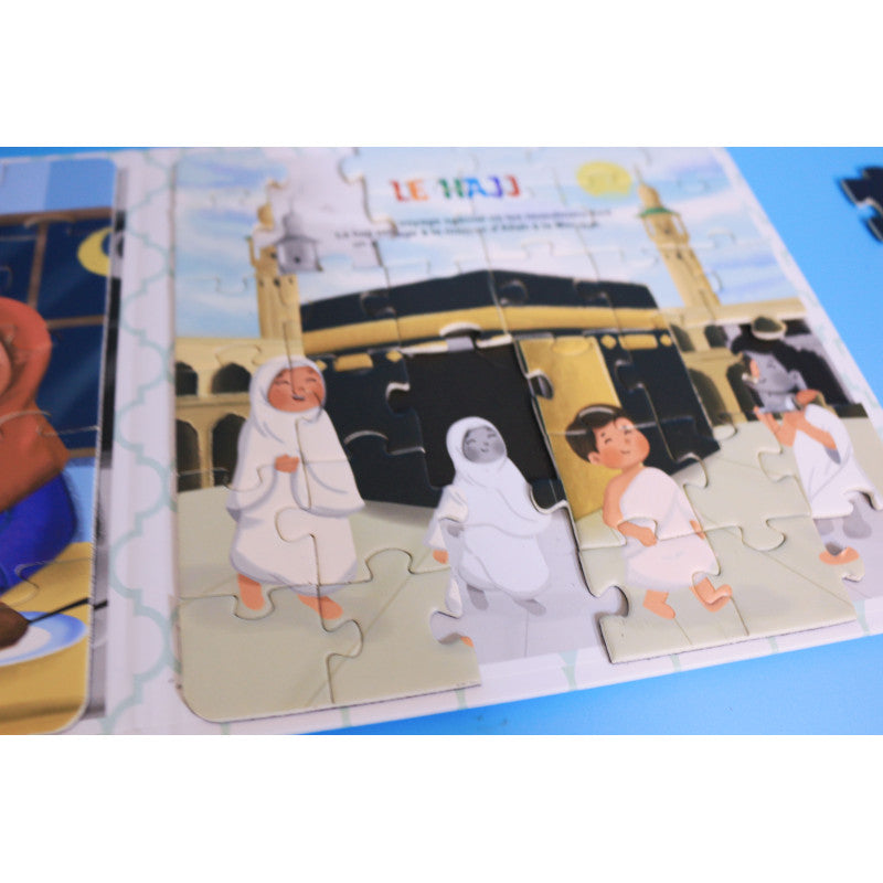 Livre Puzzle Magnétique : Les 5 Piliers De L'Islam (5 Puzzles Magnétiques En 1) - Sana Kids - Librairie Al Minhaj
