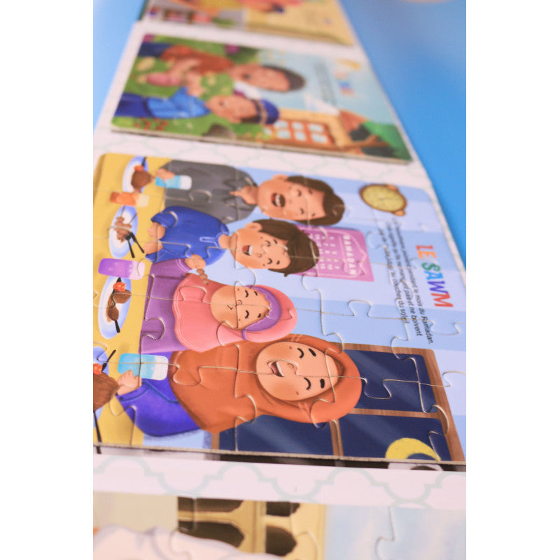Livre Puzzle Magnétique : Les 5 Piliers De L'Islam (5 Puzzles Magnétiques En 1) - Sana Kids - Librairie Al Minhaj