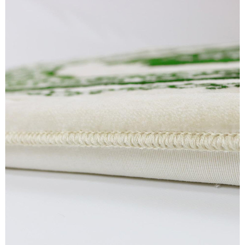 Tapis de Prière à Mémoire de Forme en Microfibre - Confort Orthopédique - Couleur Vert