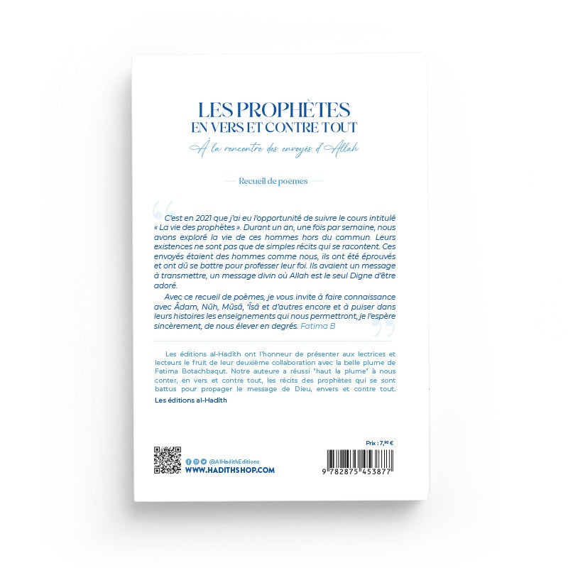 Les Prophètes En Vers Et Contre Tout – Fatima Botachbaqut – Éditions Al-Hadîth - Librairie Al Minhaj