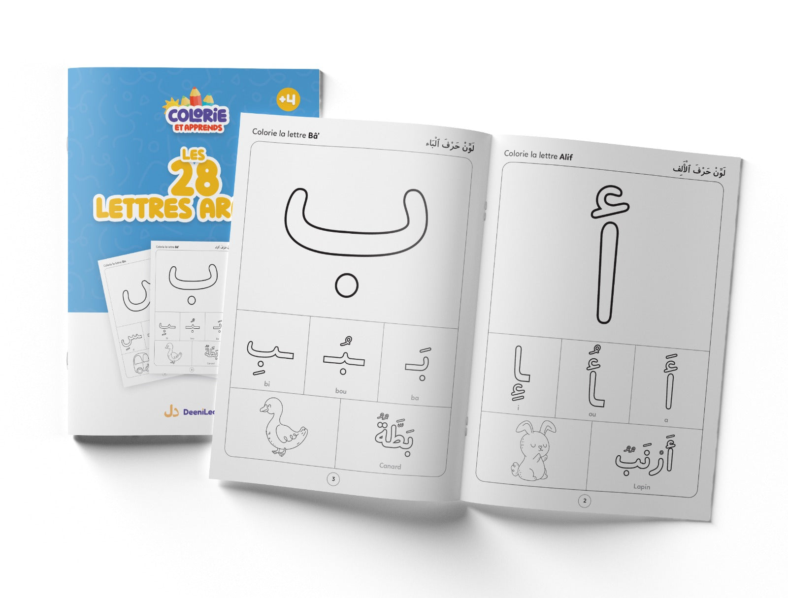 Colorie et Apprends – Les 28 Lettres Arabes – Deenilearn