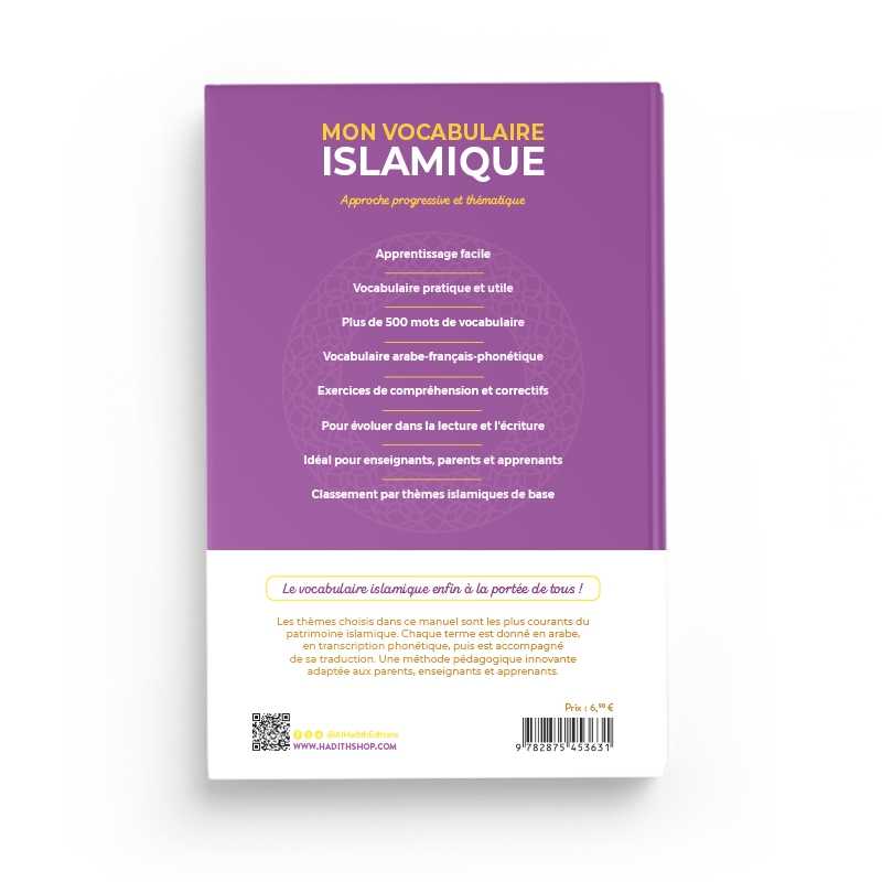 Mon Vocabulaire Islamique : Approche Progressive et Thématique - Amin Salih - Editions Al-Hadith - Librairie Al Minhaj