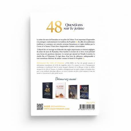48 Questions sur le Jeûne - Cheikh al-'Uthaymîn - Éditions al-Hadîth - Librairie Al Minhaj