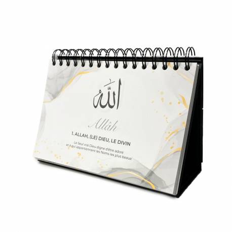 99 Noms d'Allah - Mieux Le Connaître pour Mieux L'Adorer - Calendrier Chevalet Noir - Al-Hadith - Librairie Al Minhaj