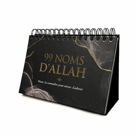 99 Noms d'Allah - Mieux Le Connaître pour Mieux L'Adorer - Calendrier Chevalet Noir - Al-Hadith - Librairie Al Minhaj