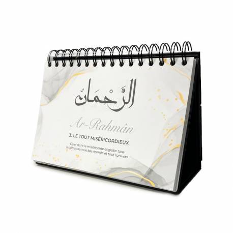 99 Noms d'Allah - Mieux Le Connaître pour Mieux L'Adorer - Calendrier Chevalet Noir - Al-Hadith - Librairie Al Minhaj