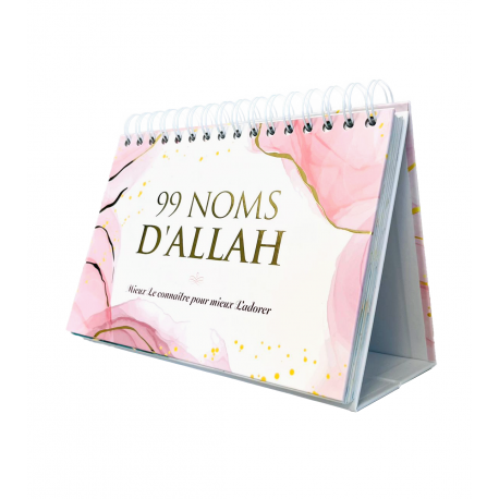 99 Noms d'Allah - Mieux Le Connaître pour Mieux L'Adorer - Calendrier Chevalet Rose - Al-Hadith - Librairie Al Minhaj