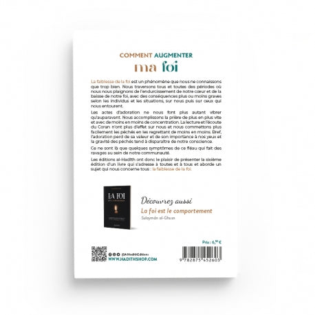 Comment Augmenter Ma Foi - Muhammad Sâlih Al-Munajjid - Éditions Al Hadith - Librairie Al Minhaj