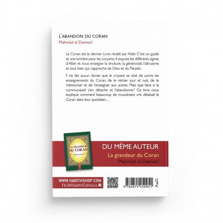 L'Abandon du Coran - Mahmûd al-Dawsarî - Éditions Al-Hadîth - Librairie Al Minhaj