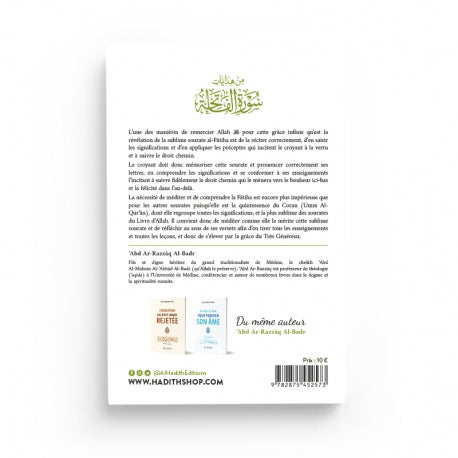 La Fâtiha, Guide pour l’Humanité - ‘Abd ar-Razzâq al-Badr, Editions Al-Hadîth - Librairie Al Minhaj