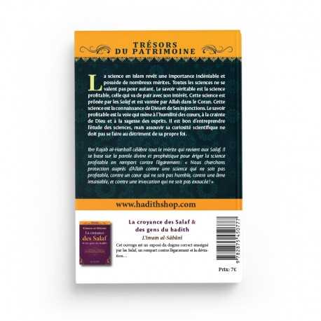 Le Mérite de la Science des Anciens - Ibn Rajab Al-Hanbalî (Collection Trésors du Patrimoine) - Éditions Al-Hadîth - Librairie Al Minhaj