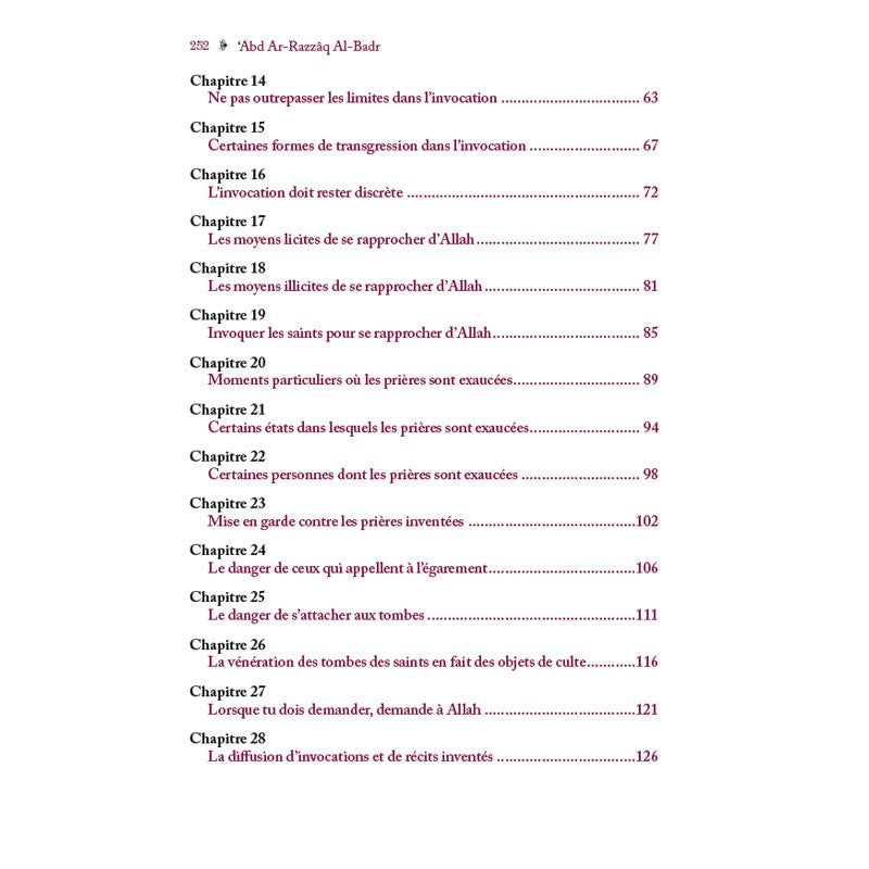Les Mérites de l’Invocation - ‘Abd Ar-Razzâq Al-Badr - Éditions Al-Hadîth - Librairie Al Minhaj