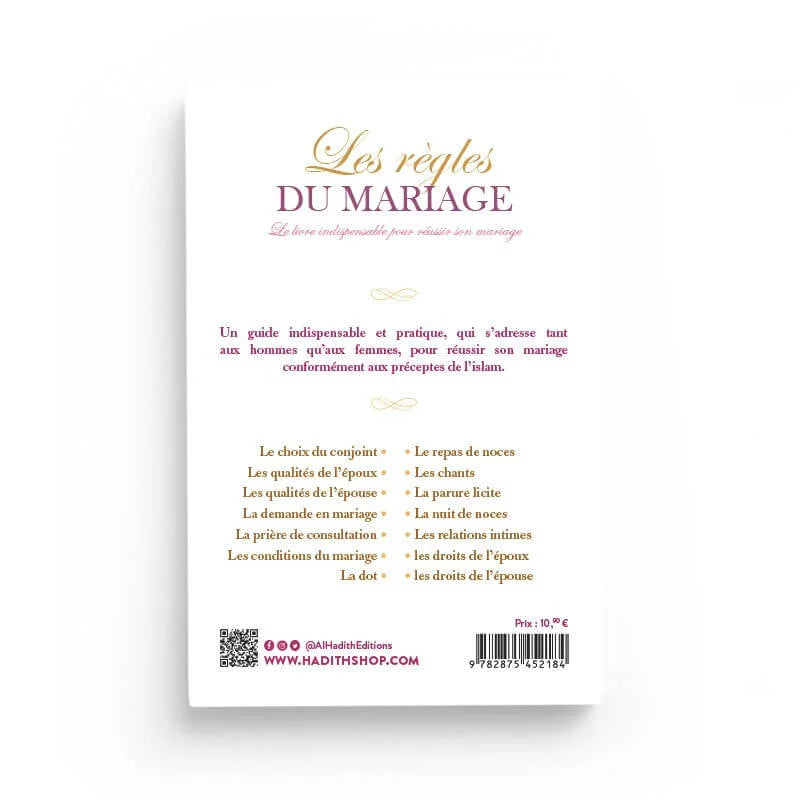 Les Règles du Mariage - Le Livre Indispensable pour Réussir son Mariage - Nouvelle Édition - Amr 'Abd Al-Mun'im Salîm - Librairie Al Minhaj