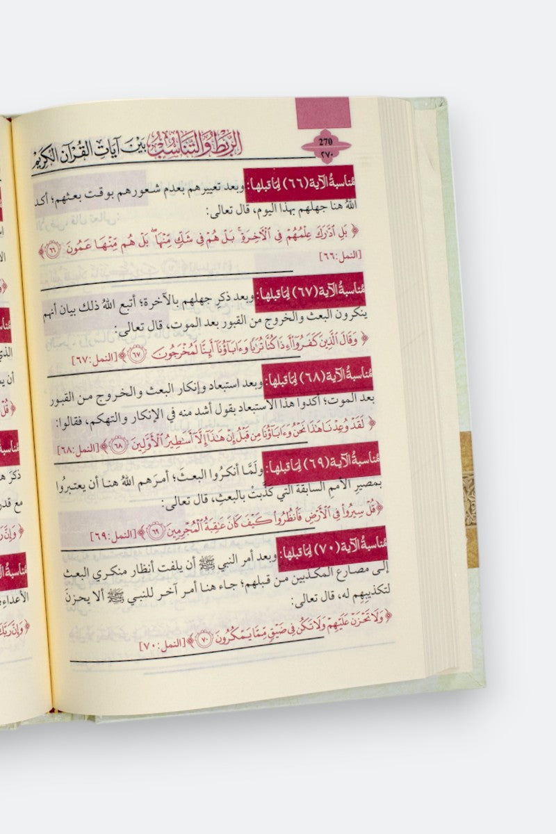 الربط والتناسب بين آيات القرآن الكريم (3 مجلدات) - محمد السيد ماضي | Cohérence et harmonie entre les versets du Coran (3 volumes) - Mohamed El Sayed Madi - Librairie Al Minhaj