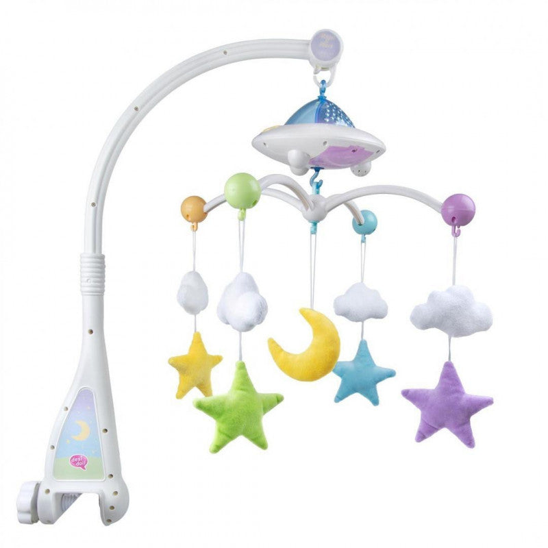 Mobile Bébé Coranique Lumineux « Lune Étoiles» Télécommandé - Mobile Moon & Stars Desi Doll - Librairie Al Minhaj