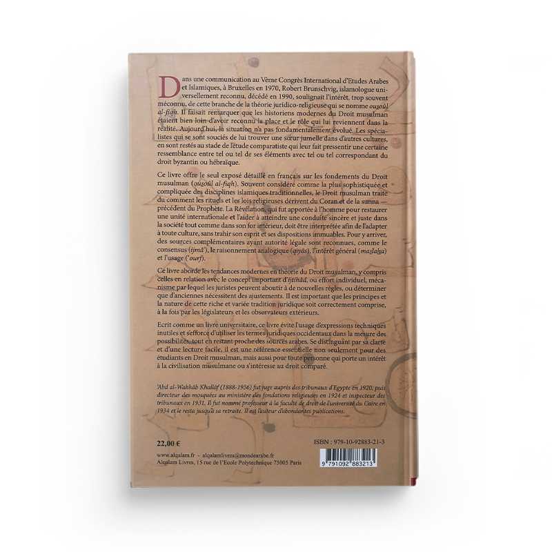 Les Fondements du Droit Musulman - Abdelwahab Khallâf - Editions Al Qalam - Librairie Al Minhaj