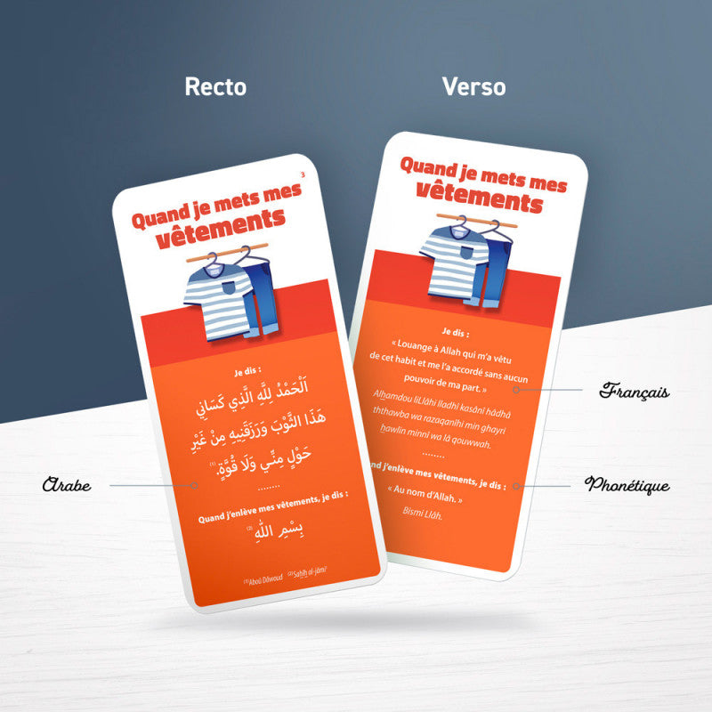 DOU’A POCKET : Mes Invocations Du Quotidien, 50 Cartes (Arabe- Français- Phonétique) - Librairie Al Minhaj