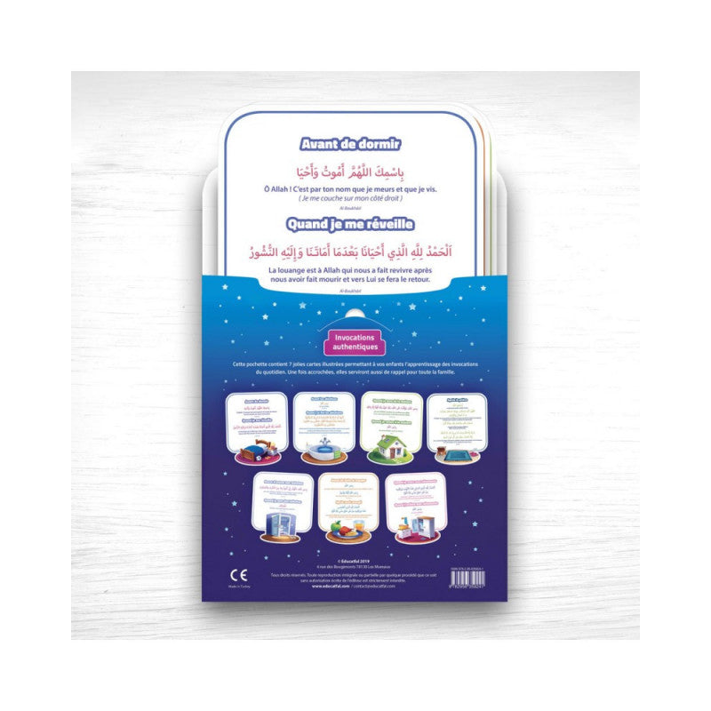 Mes Premières Invocations - 7 Cartes À Accrocher (Arabe-Français) - Educatfal - Librairie Al Minhaj