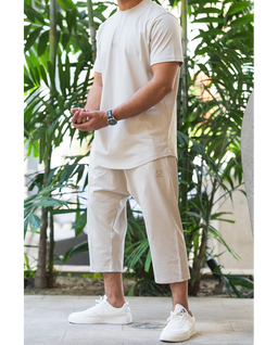 Ensemble Sarouel & Tee-Shirt WASSAT – Noir, Gris, Vert, Beige, Bleu Ciel – 100% Coton - Librairie Al Minhaj