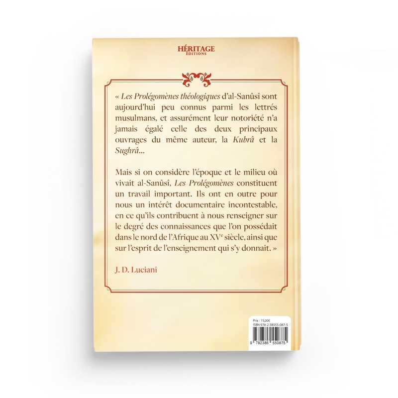 Les Prolégomènes Théologiques - Al-Sanûsî - Éditions Héritage