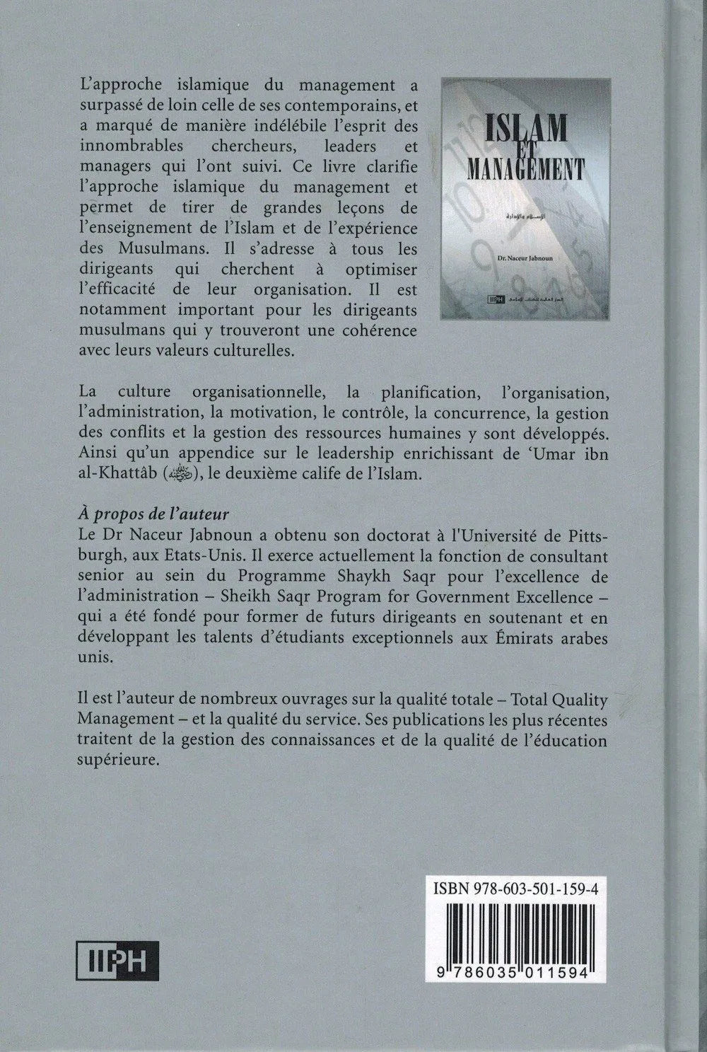 Islam et Management - Dr Naceur Jabnoun - IIPH - Librairie Al Minhaj