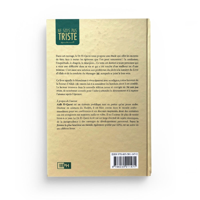 Ne sois pas triste - La Tahzan - Aidh Al Qarni - IIPH - Librairie Al Minhaj