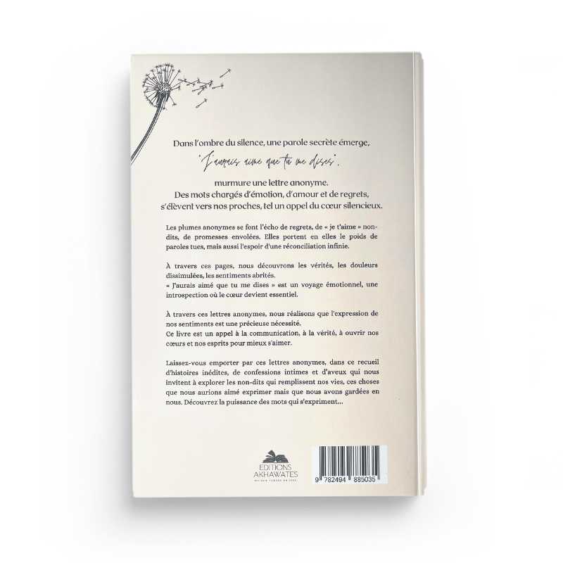 J'Aurais Aimé Que Tu Me Dises - Lilya B.F - Éditions Akhawates - Librairie Al Minhaj