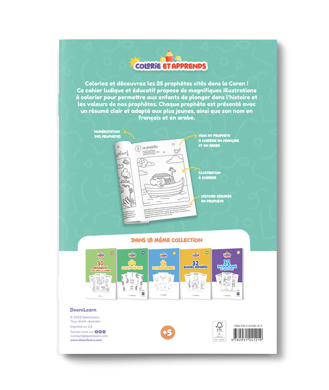 Colorie Et Apprends – Les 25 Prophètes – Deenilearn