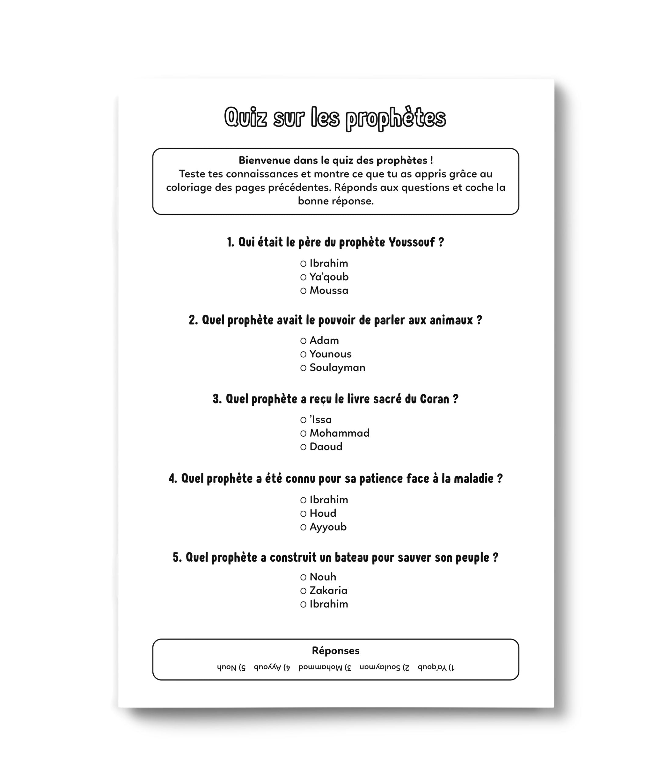 Colorie Et Apprends – Les 25 Prophètes – Deenilearn