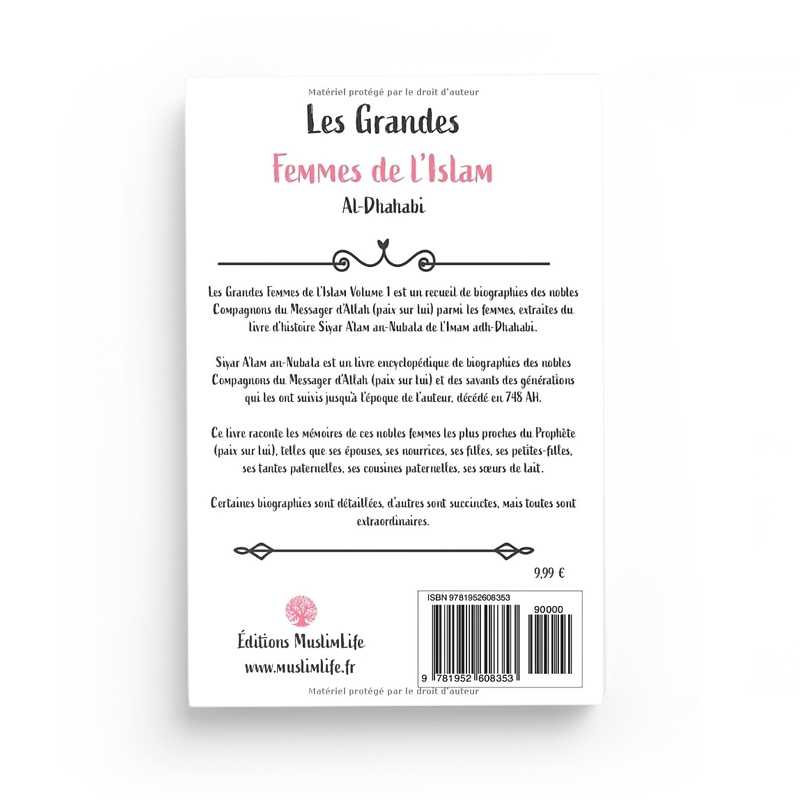 Les Grandes Femmes de l'Islam - Volume 1 - Al-Dhahabi - Editions MuslimLife