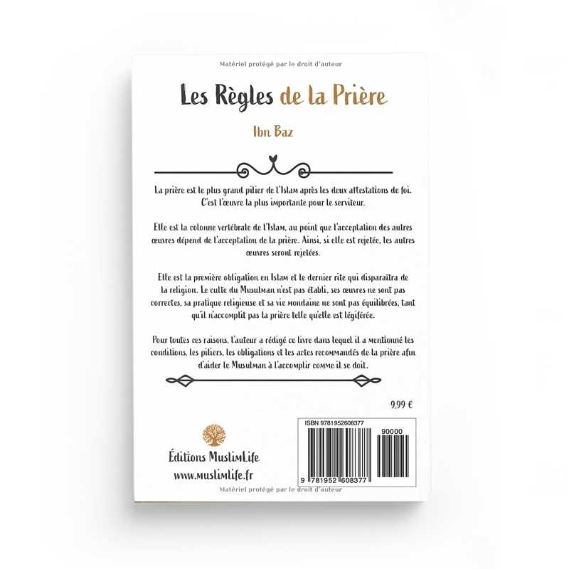 Les Règles de la Prière - Ibn Baz - Editions MuslimLife