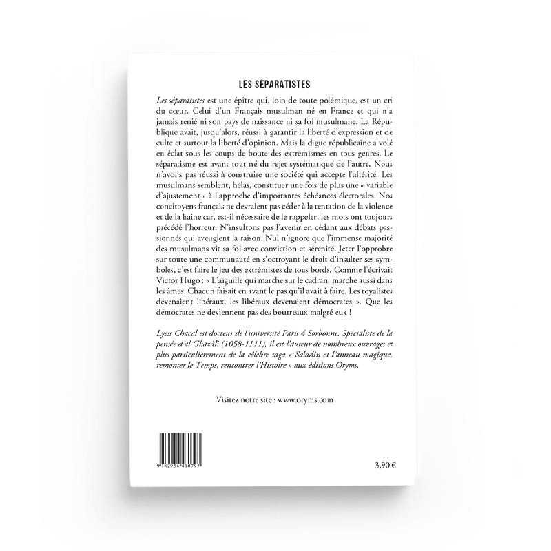 Les Séparatistes - Lyess Chacal - Oryms - Librairie Al Minhaj
