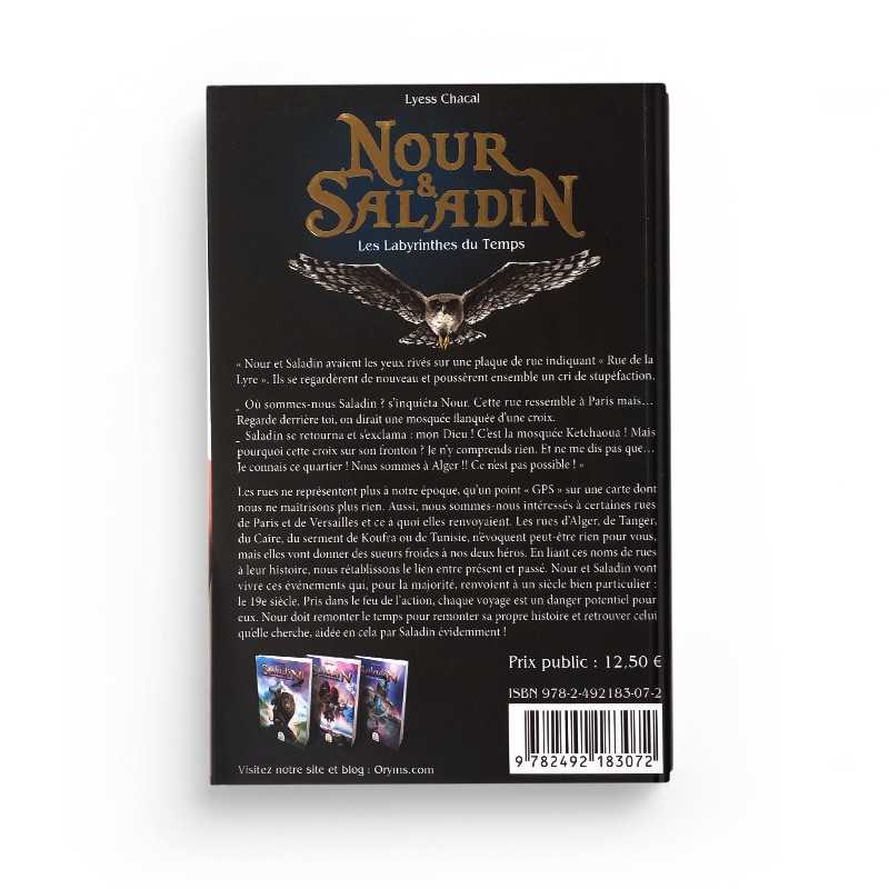 Nour et Saladin, Les Labyrinthes du Temps, Tome 4 - Lyess Chacal - Oryms - Librairie Al Minhaj