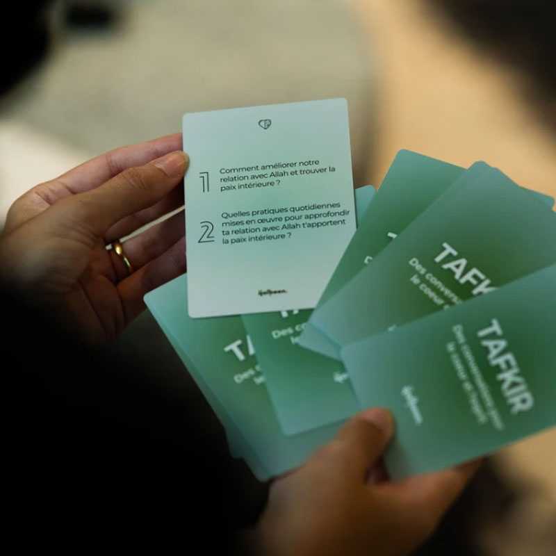 Jeu de Cartes Tafkir : Des Conversations Pour L’Esprit Et Le Cœur - Édition Qalbeen - Librairie Al Minhaj